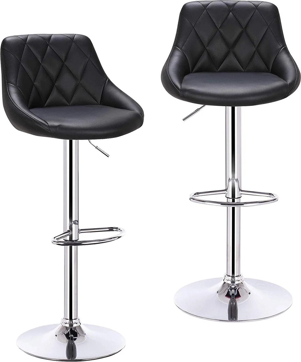 Eleganza Maison® set van 2 draaibare barkrukken – fluweel roze