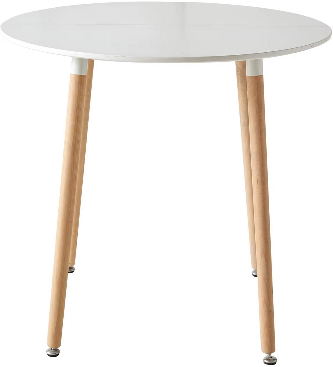 Scandinavische Ronde Eettafel met 4 Eetkamerstoelen – Complete Eetset
