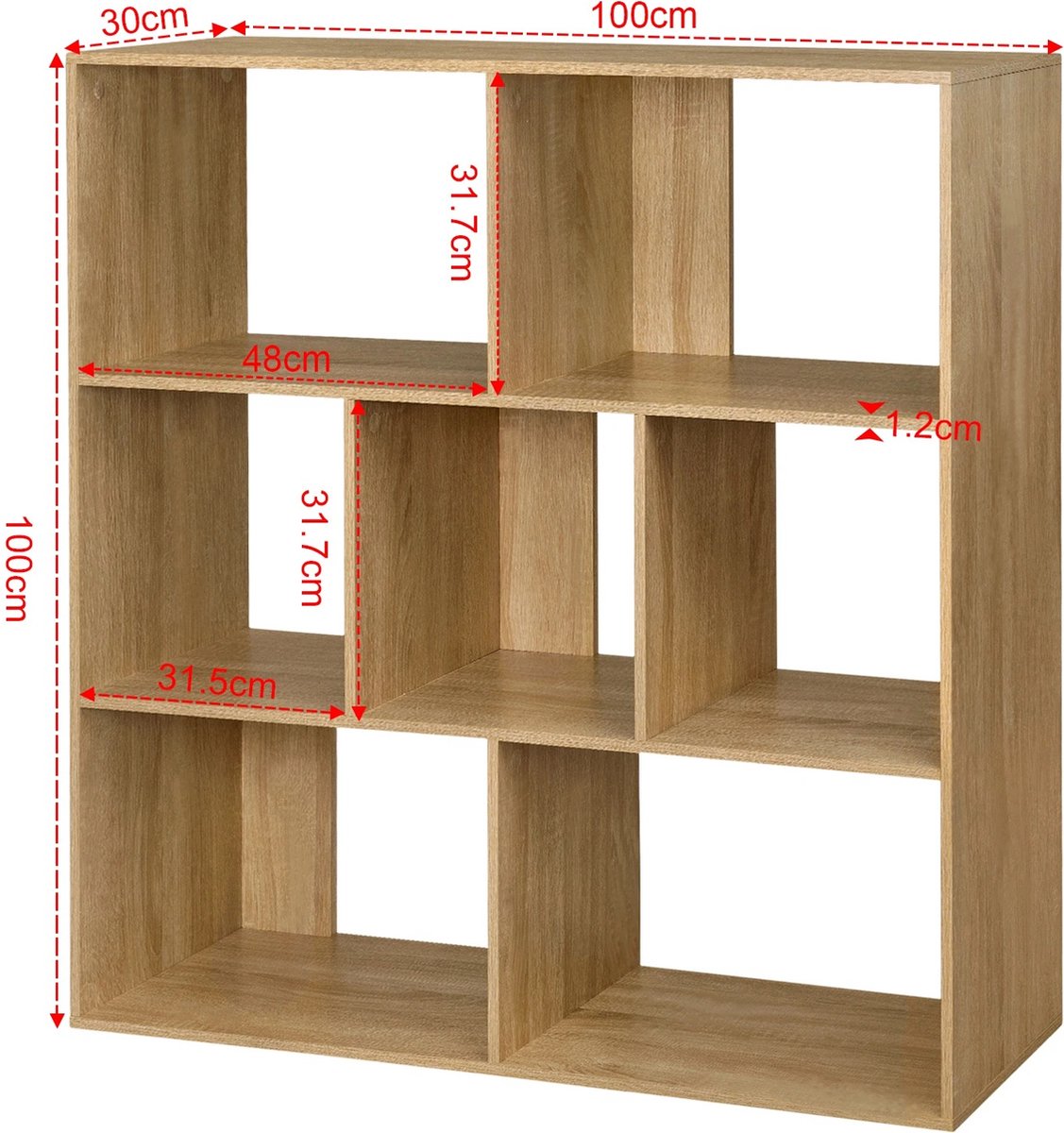Whoopr Boekenkast 7 Vakken – Opbergkubus & Scheidingswand 10