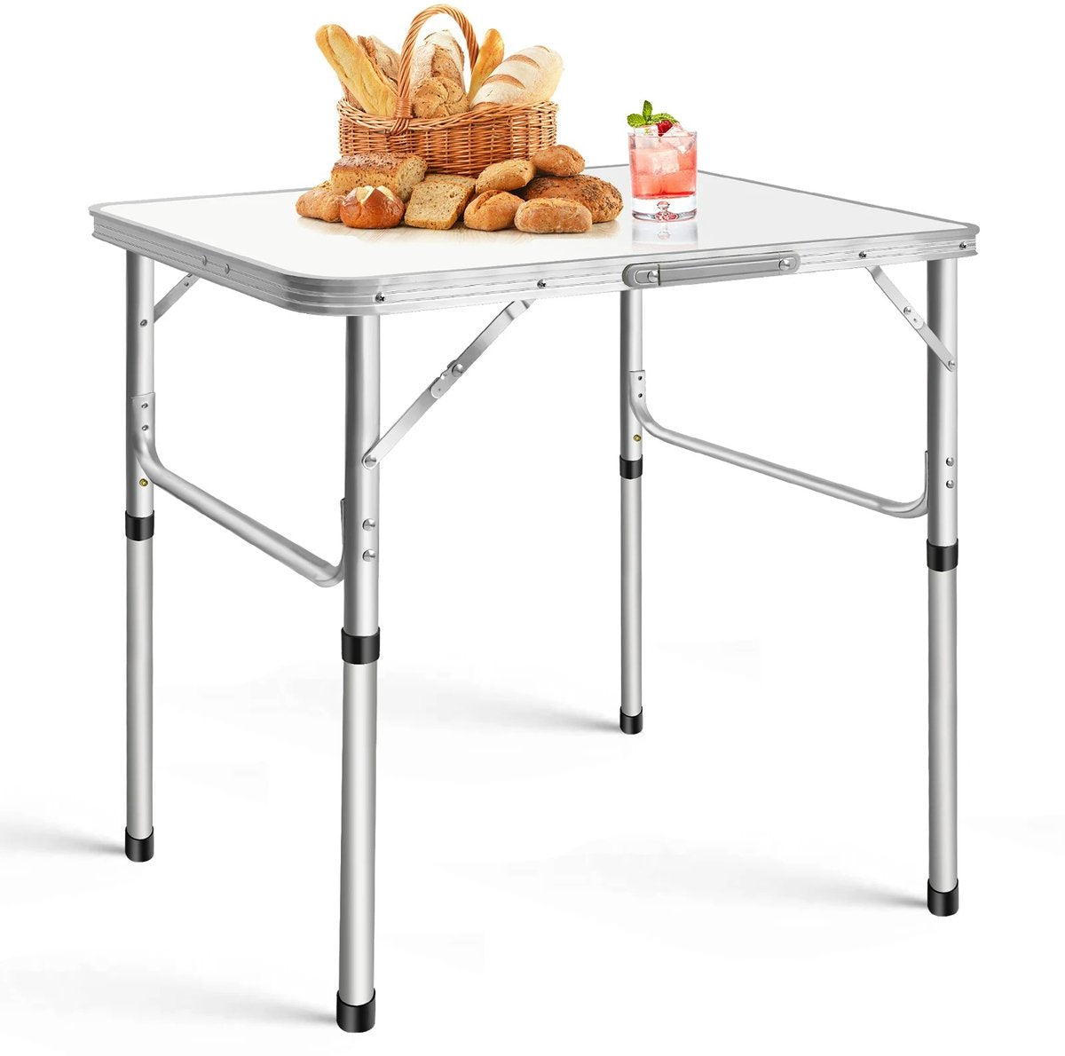 Opvouwbare Campingtafel – Lichtgewicht Aluminium – In Hoogte Verstelbaar (75×55×70 cm)