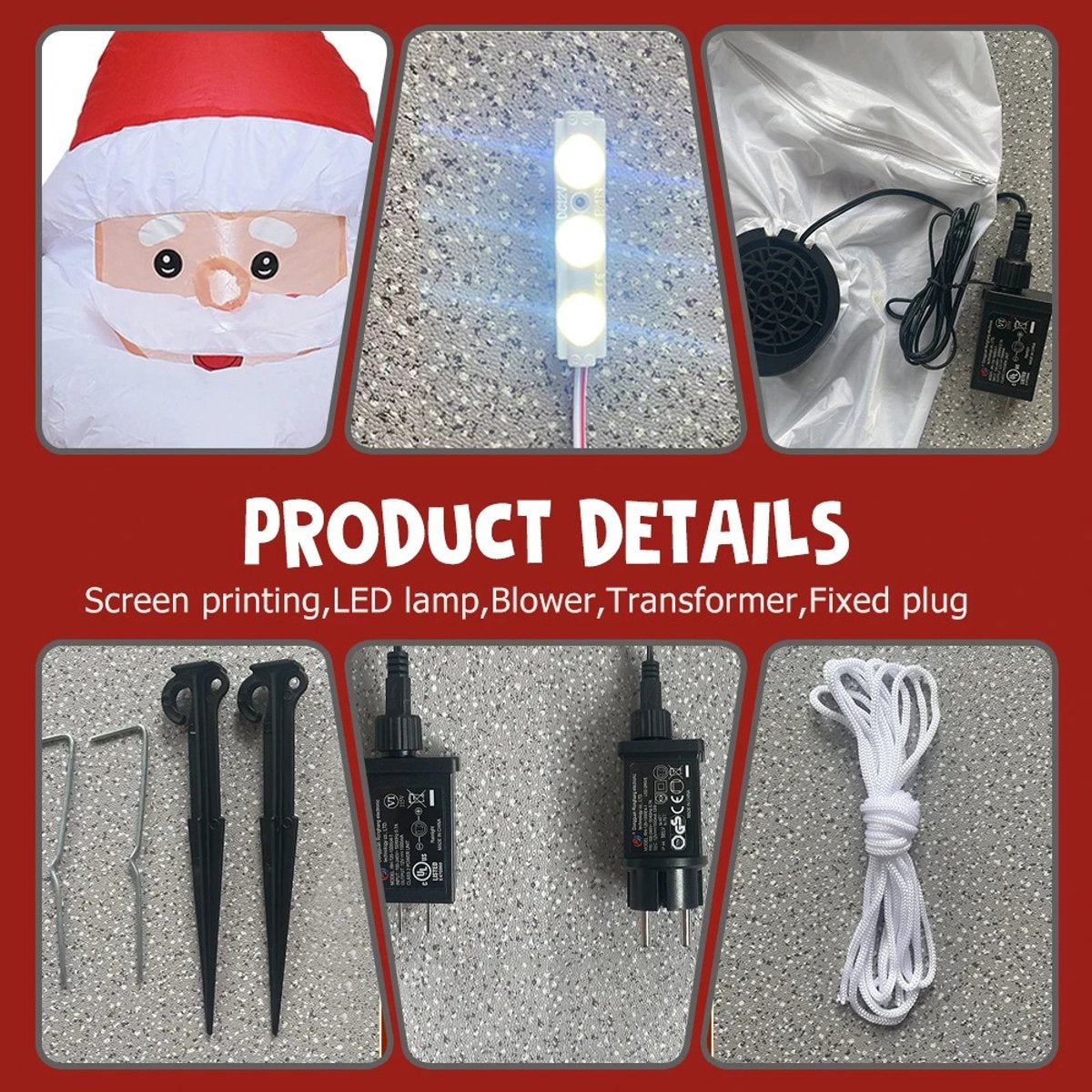 1,2m LED Opblaasbare Kerstman – Binnen & Buiten