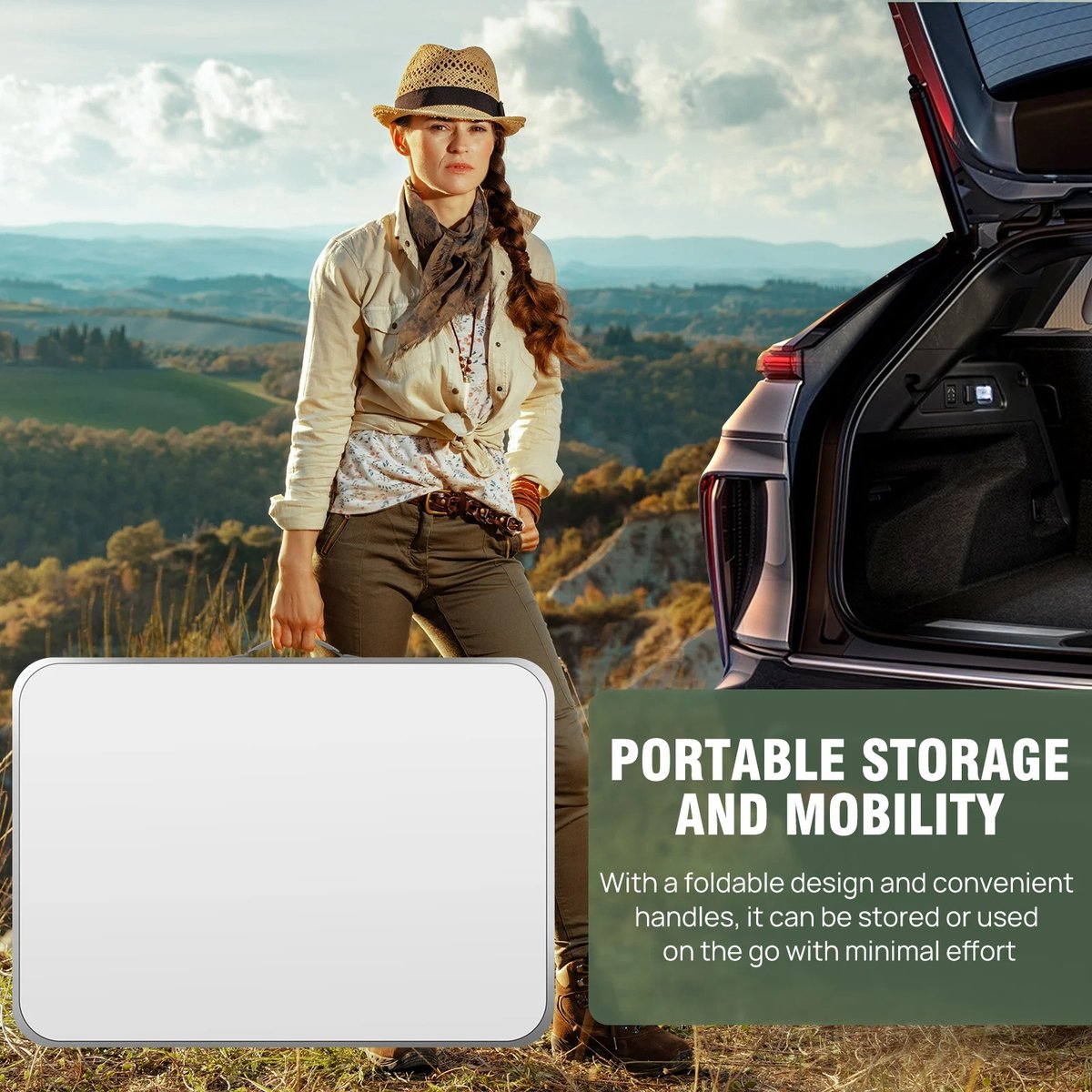 Opvouwbare Campingtafel – Lichtgewicht Aluminium – In Hoogte Verstelbaar (75×55×70 cm)