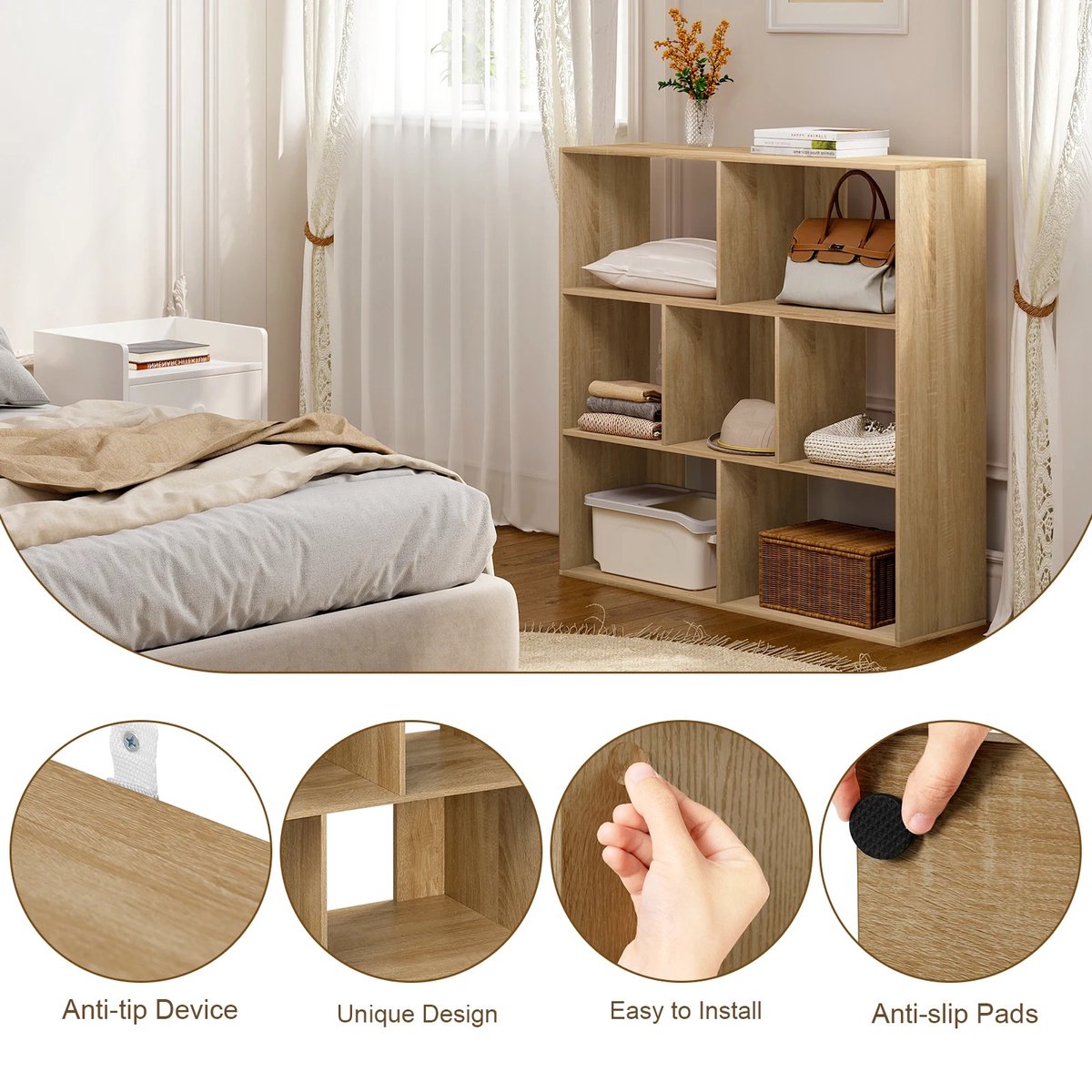 Whoopr Boekenkast 7 Vakken – Opbergkubus & Scheidingswand 10