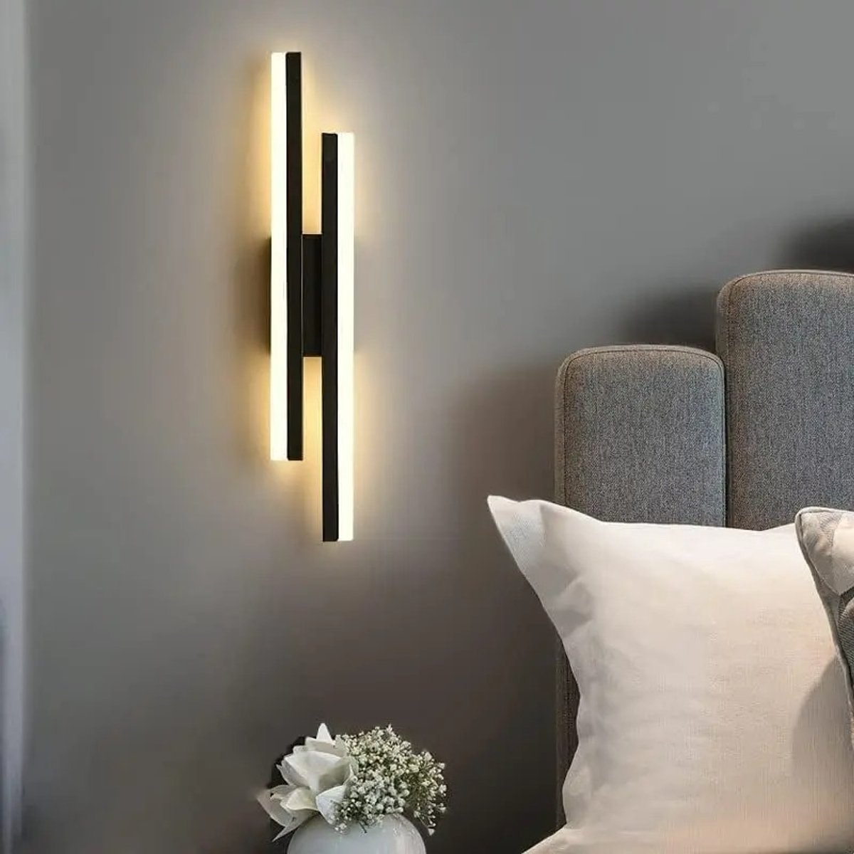 Moderne Dimbare LED Wandlamp – Lijnvormig Design, Zwart (3000K–6000K)