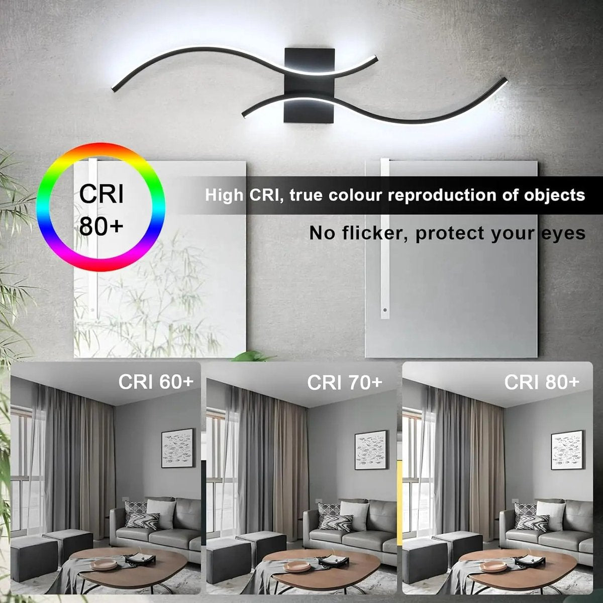 Moderne LED Wandlamp 27W – IJzeren Design Wandverlichting (6500K, 80 cm)