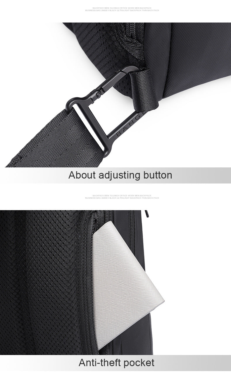 Waterdichte Draagbare Reistas voor Mannen – Casual Sport Borsttas & Schoudertas Voor iPad Mini – Outdoor Travel / Running Messenger Bag