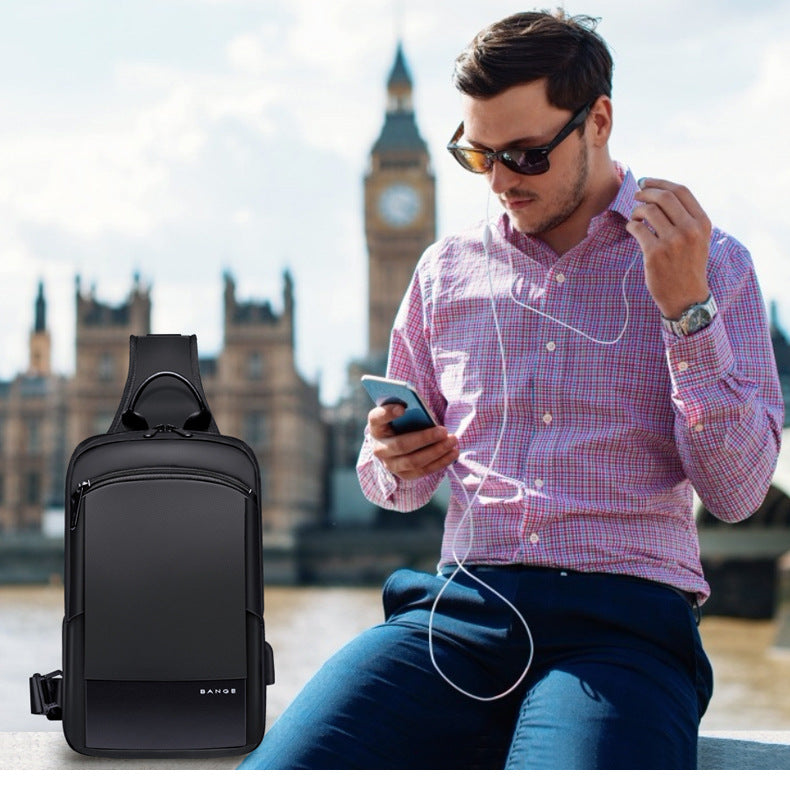 Waterdichte Draagbare Reistas voor Mannen – Casual Sport Borsttas & Schoudertas Voor iPad Mini – Outdoor Travel / Running Messenger Bag