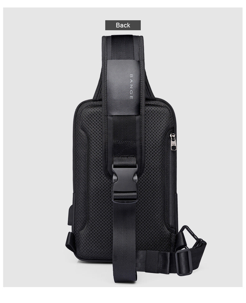 Waterdichte Draagbare Reistas voor Mannen – Casual Sport Borsttas & Schoudertas Voor iPad Mini – Outdoor Travel / Running Messenger Bag