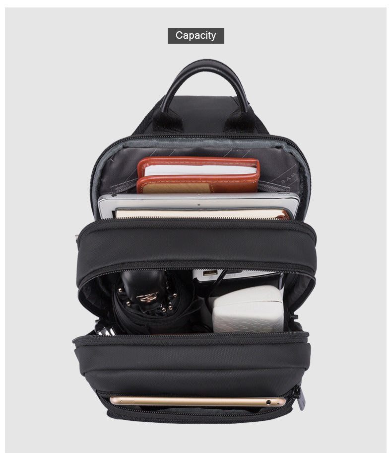 Waterdichte Draagbare Reistas voor Mannen – Casual Sport Borsttas & Schoudertas Voor iPad Mini – Outdoor Travel / Running Messenger Bag