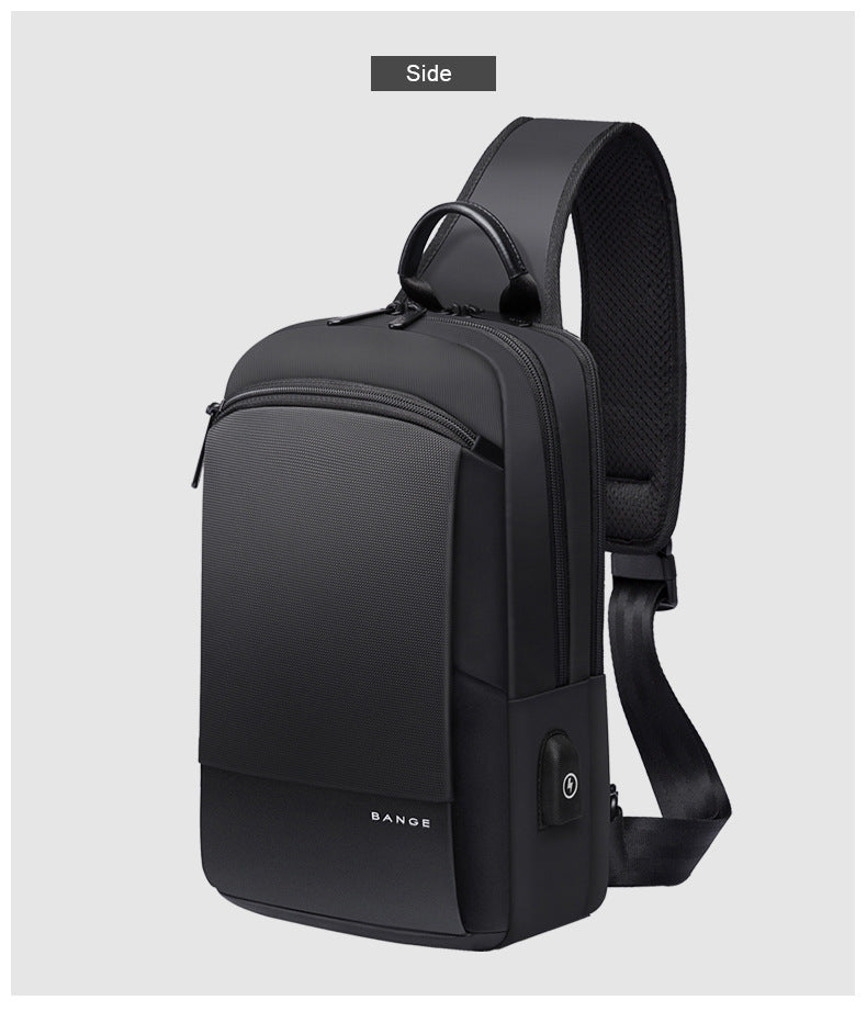 Waterdichte Draagbare Reistas voor Mannen – Casual Sport Borsttas & Schoudertas Voor iPad Mini – Outdoor Travel / Running Messenger Bag