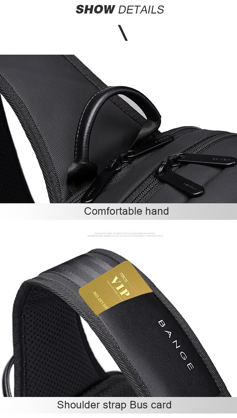 Waterdichte Draagbare Reistas voor Mannen – Casual Sport Borsttas & Schoudertas Voor iPad Mini – Outdoor Travel / Running Messenger Bag