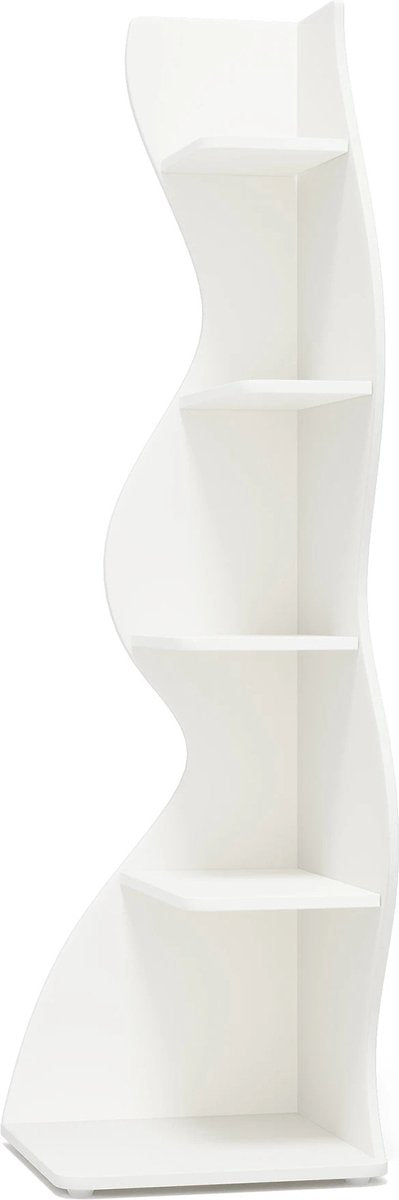 Moderne Hoekplank 5-Tier – Wandboekenkast & Opbergrek (50×47×177 cm)