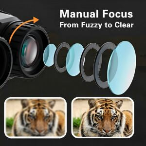 Nachtzicht Verrekijker 8x HD 1080P met IR – Digitale Zoom voor Jacht, Camping & Outdoor