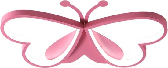 Butterfly Plafonnière - Roze 50 cm LED Plafondlamp - Vlinder Design - Acryl Plafondverlichting 220V - Moderne Flush Mount Lamp voor Slaapkamer