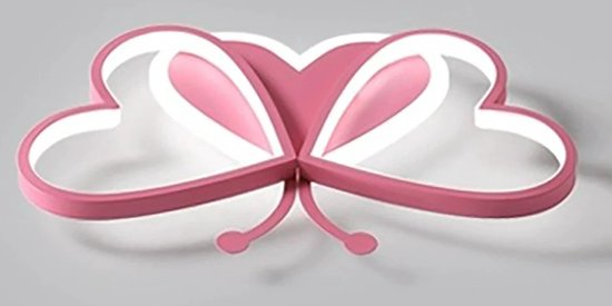 Butterfly Plafonnière - Roze 50 cm LED Plafondlamp - Vlinder Design - Acryl Plafondverlichting 220V - Moderne Flush Mount Lamp voor Slaapkamer