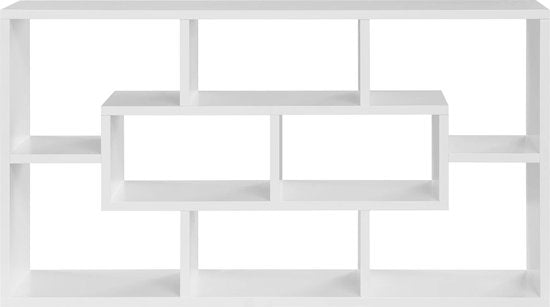 Witte Hangende Wandplank - Wandplank Zwevend - Zwevende Boekenkast - Opslagplank voor Planten, Boeken en Decoratie - Organizer voor Woonkamer, Slaapkamer en Keuken - 85x16x48cm