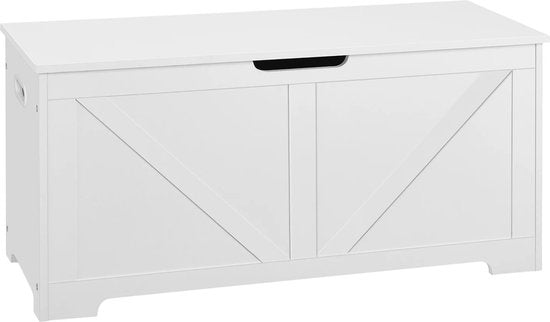 Opbergbank en Speelgoedkast - Schoenbank met 2 Veiligheidsscharnieren - Schoenenbank voor Entree, Woonkamer en Slaapkamer - 100x40x47 cm