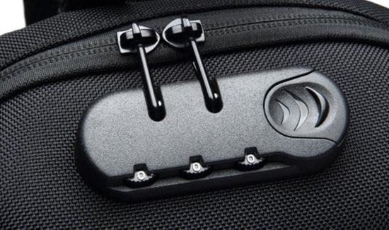 Anti-diefstal Crossbody tas voor heren - met USB-oplaadaansluiting - schoudertas met USB-oplaadpoort