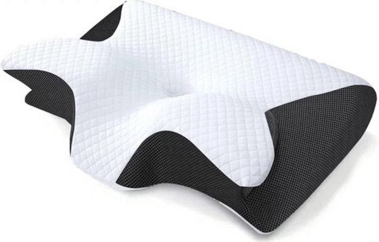 Orthopedisch Traagschuim Nekkussen - Ergonomisch Vlinder Slaapkussen - Cervicaal Hoofdkussen - Memory Foam voor Nekklachten - Comfortabel Bedkussen - Voor Hoofd, Nek en Schouders - Voor Alle Slapers - 63 x 30 cm