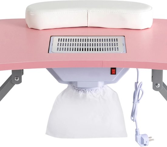 Opvouwbare Nageltafel met Wielen - Inklapbaar - Tafel Nagelsalon - Multifunctionele Draagbare Manicure Tafel met MDF Tafelblad voor Thuis en Nagelstudio's - 90x40x72,5 cm