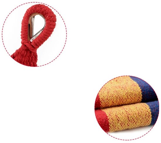 Canvas Hangmat 200x150 cm – Stevige Outdoor Hangmat met Anti-Tip Design & Boomtouwen – Camping Schommelhangmat tot 250 kg Draagvermogen