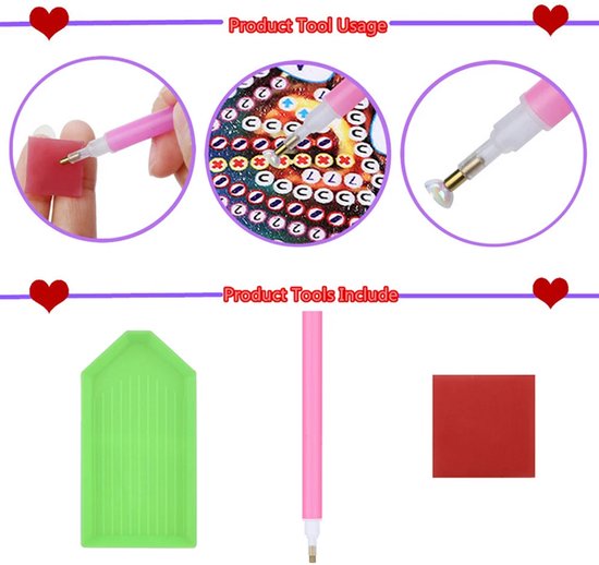 6-delige DIY Diamond Painting Kerstkaarten – Wenskaarten met Enveloppen – Kerstster en Krans Design Kerst – Diamant Knutselpakket – Complete Set – Creatief Kerstcadeau – 6 Stuks