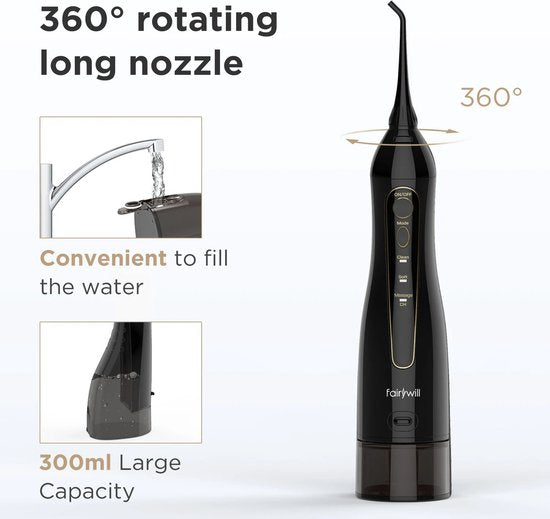 Draagbare Monddouche - USB Oplaadbare Draadloze Tandenflosser - IPX7 Waterdichte Elektrische Tandenborstel - Thuis Mondverzorging Set - Effectief voor Tandenreiniging en Whitening