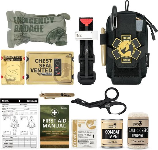 Tactische EDC EHBO-Tasje - Noodpakket - Survival Trauma Kit - MOLLE Utility Tool Zakje - Medische Opbergset - Voor Kamperen - Wandelen - Outdoor - Jacht - Noodhulp - EHBO-Doos - Compact en Duurzaam