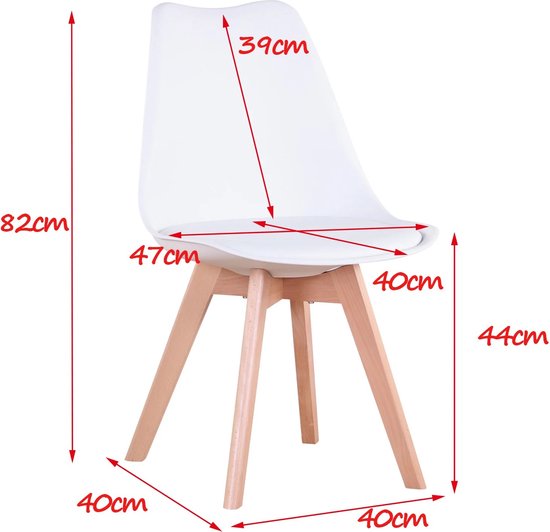 Set van 6 Eetkamerstoelen – Gestoffeerde Stoelen met Beukenhouten Poten – Stijlvolle Bureaustoelen voor Eetkamer, Slaapkamer, Balkon of Restaurant - Khaki