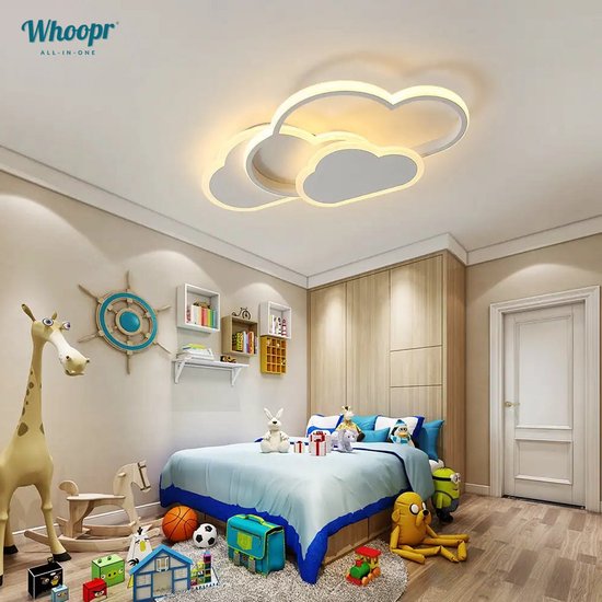 Cloud Plafondlamp - LED Plafondlamp 32W - Dimbare Afstandsbediening 3000-6500K - 2800LM - Voor Woonkamer, Slaapkamer & Kinderkamer