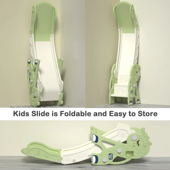 Unicorn Slide - Opvouwbare Glijbaan Klimmer met Basketbalstandaard - Veilige Mini Speeltuin voor Kinderen - Perfect Cadeau voor Feestdagen - 142 x 68 cm L x H - Roze