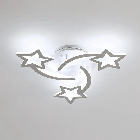 Magic Triple Star Ceiling Light - LED Plafondlamp - Moderne Acryl Lamp 40W 4500LM - 6500K Daglicht - Ø54cm - Voor Woonkamer, Slaapkamer & Keuken