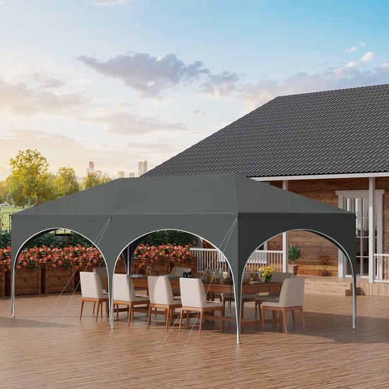 Opvouwbaar Paviljoen 3×6 m – Easy Up Partytent met 6 Zijwanden