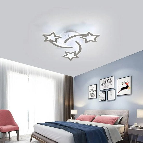 Magic Triple Star Ceiling Light - LED Plafondlamp - Moderne Acryl Lamp 40W 4500LM - 6500K Daglicht - Ø54cm - Voor Woonkamer, Slaapkamer & Keuken