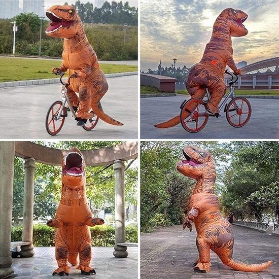 Opblaasbaar T-rex Dinosaurus kostuum - Dinopak - Dinosauruspak Kinderen - Carnaval - Carnavalskleding - Feest Kostuum - Voor lengte 110-150 cm