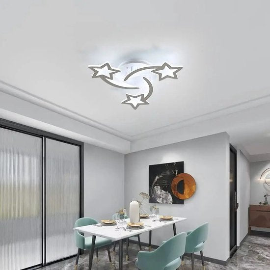 Magic Triple Star Ceiling Light - LED Plafondlamp - Moderne Acryl Lamp 40W 4500LM - 6500K Daglicht - Ø54cm - Voor Woonkamer, Slaapkamer & Keuken
