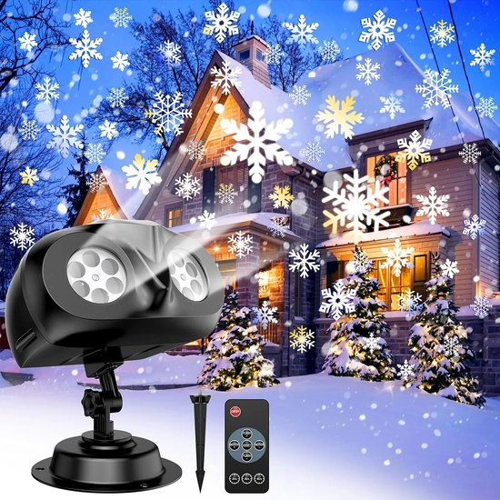 Sneeuwval Projector - Uilvormige Buitenverlichting Met Dynamische LED Sneeuwvlok Projecties - Kerst Decoratie voor Binnen en Buiten