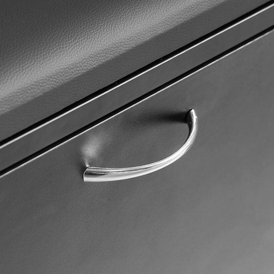 Schoenenbank met zitkussen - Schoenenrek Schoenenkast met Zitvlak, Zitbank - Schoenenopbergsysteem - Schoenenopbergrek- zwart - 60 x 30 x 47 cm