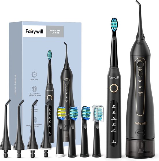 Draagbare Monddouche - USB Oplaadbare Draadloze Tandenflosser - IPX7 Waterdichte Elektrische Tandenborstel - Thuis Mondverzorging Set - Effectief voor Tandenreiniging en Whitening