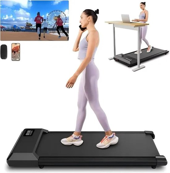Elektrische Loopband – 40x90 cm Loopvlak – Stil & Compact – Bureau Loopband voor Wandelen & Hardlopen – Fitnessapparaat voor Thuis of Kantoor