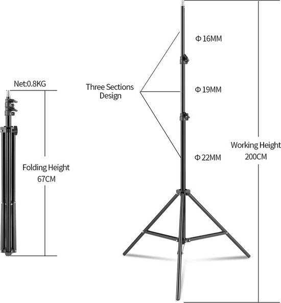 Fotostudio Softbox Verlichtingskit met Achtergrondframe - Achtergrondsysteem - Studio Fotografie - Inclusief 3 Achtergronden, Statief, Reflectorbord en 4 Paraplu's - Complete Set