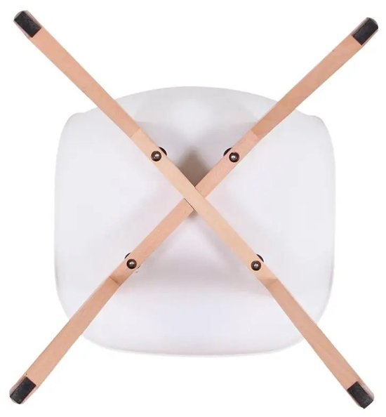 Rechthoekige Eettafelset – Inclusief 4 Eetkamerstoelen – Scandinavische Stijl – Houten Poten – Tafel en Stoelen Voor Woonkamer, Eetkamer & Keuken – Wit