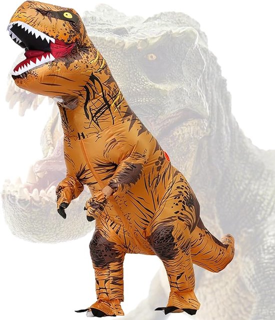 Opblaasbaar T-rex Dinosaurus kostuum - Dinopak - Dinosauruspak Kinderen - Carnaval - Carnavalskleding - Feest Kostuum - Voor lengte 110-150 cm