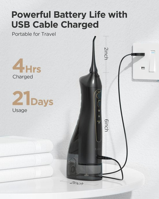 Draagbare Monddouche - USB Oplaadbare Draadloze Tandenflosser - IPX7 Waterdichte Elektrische Tandenborstel - Thuis Mondverzorging Set - Effectief voor Tandenreiniging en Whitening