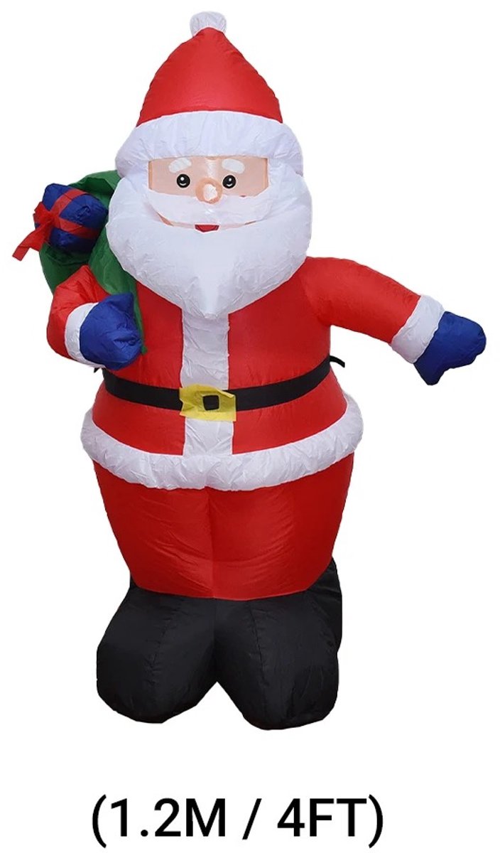 1,2m LED Opblaasbare Kerstman – Binnen & Buiten