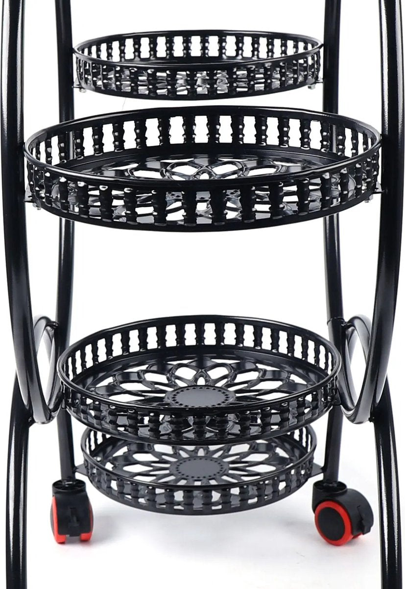 Metalen Plantenstandaard – 6-Potten Bloemenrek voor Binnen & Buiten