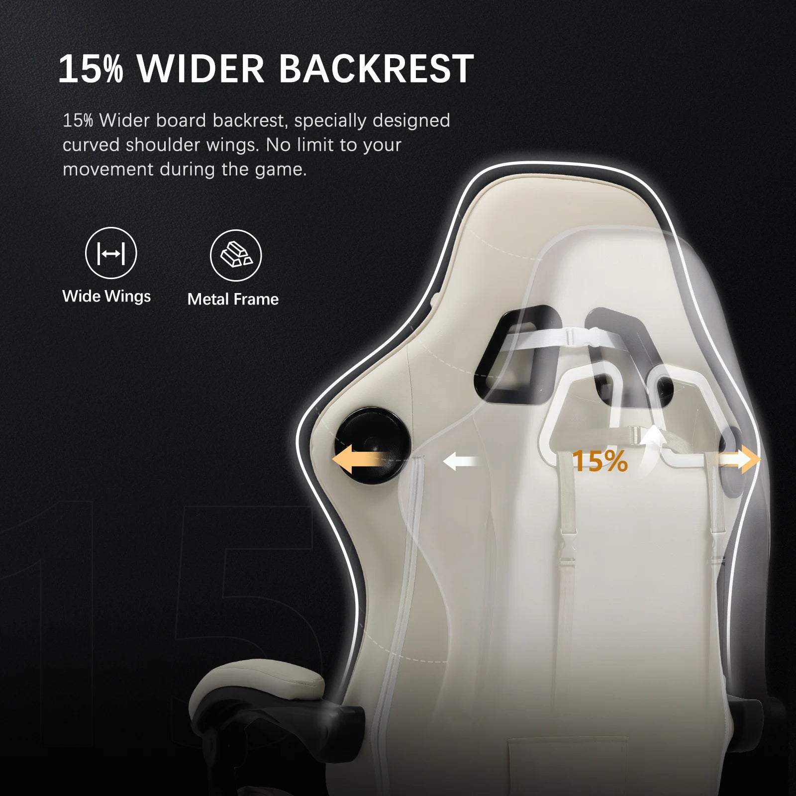 Ergonomische Gaming Stoel met Voetensteun & Luidsprekers – Verstelbare Gamer Chair met 170° Rugleuning, PU Leer & 150kg Draagkracht