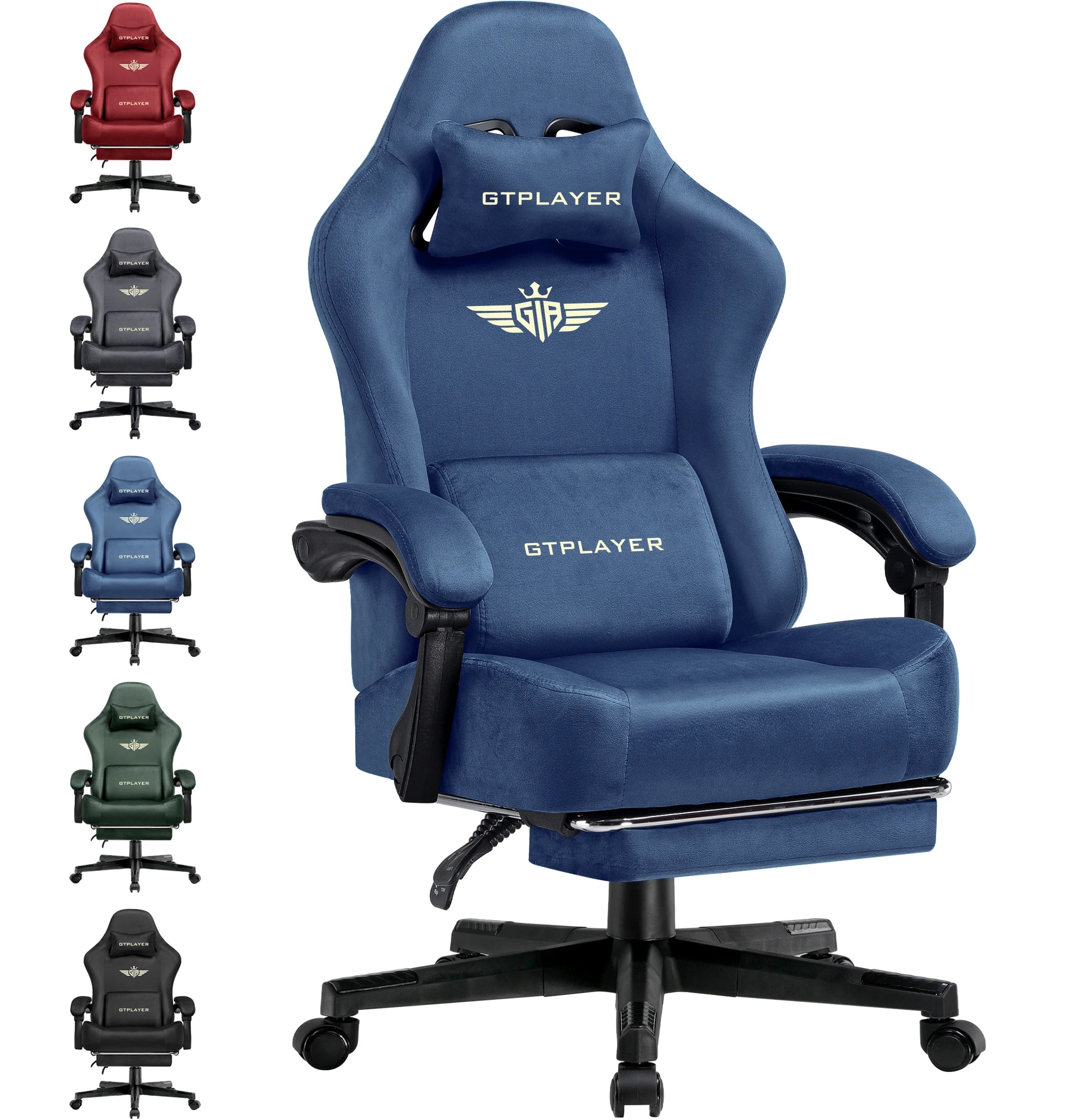 Ergonomische Gaming Stoel met Voetsteun en 150° Verstelbare Rugleuning – Ademend Stoffen Bureaustoel voor Gaming & Kantoor