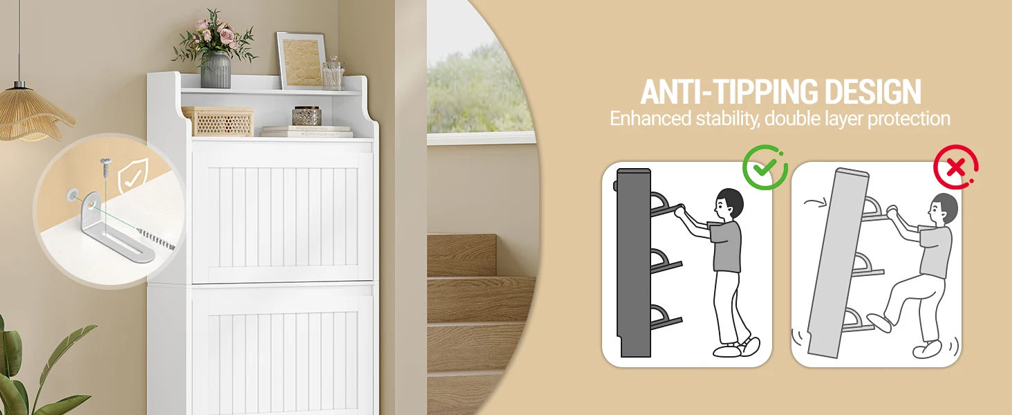 Schoenenkast 3‑Deurs – Ruim Schoenenrek voor Tot 16 Paar – Modern & Functioneel