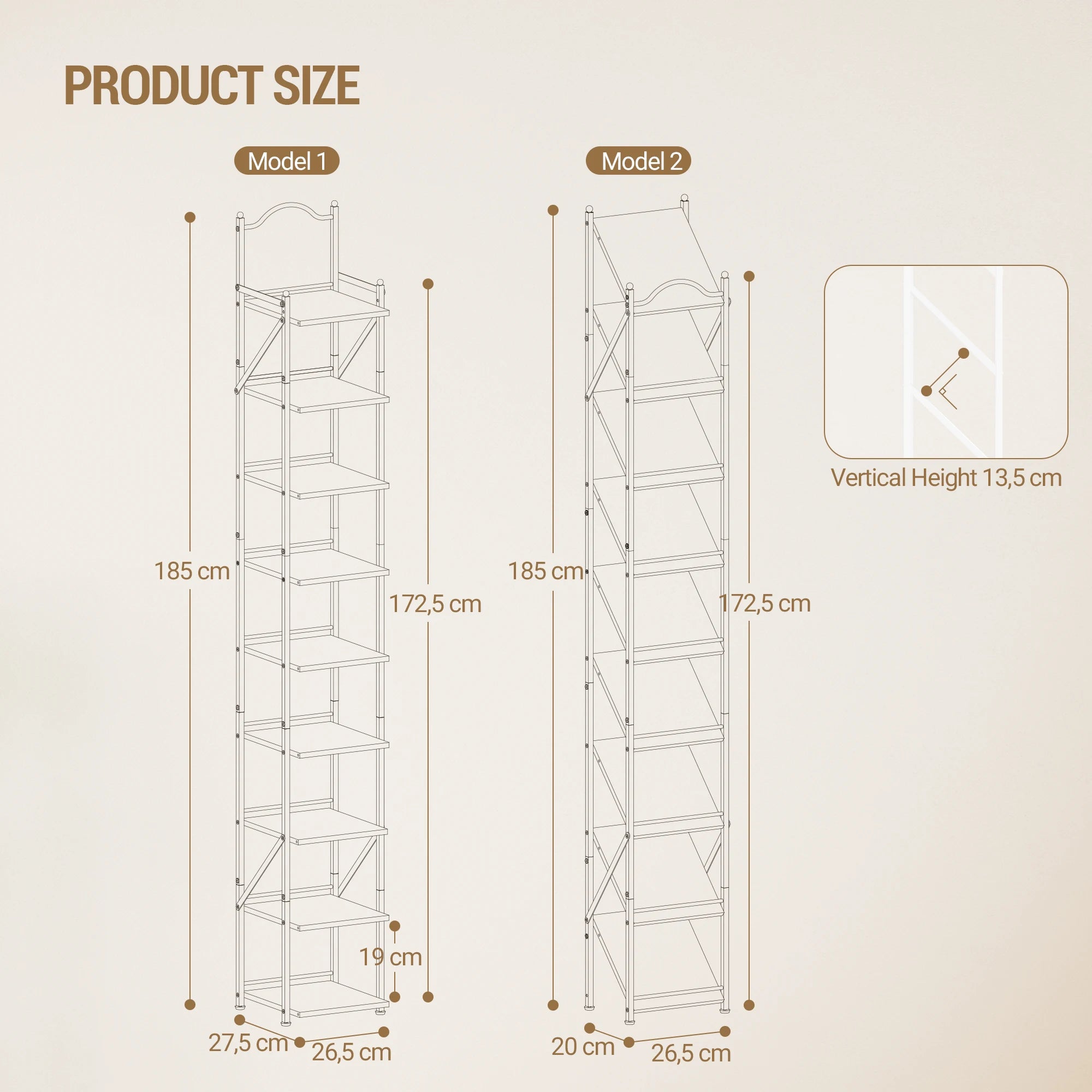 Smal 9‑Laags Vertical Schoenenrek – Ruimtebesparend & Instelbaar Schoenen Organizer
